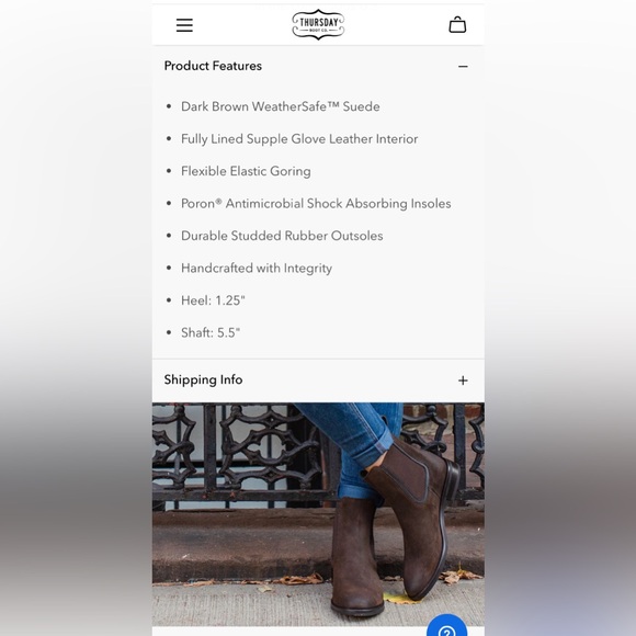 Thursday Boot Co. Duchess Chelsea Boot in Dark Brown Suede - Picture 3 of 10